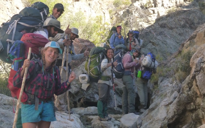 texas big bend backpacking trip for young adults